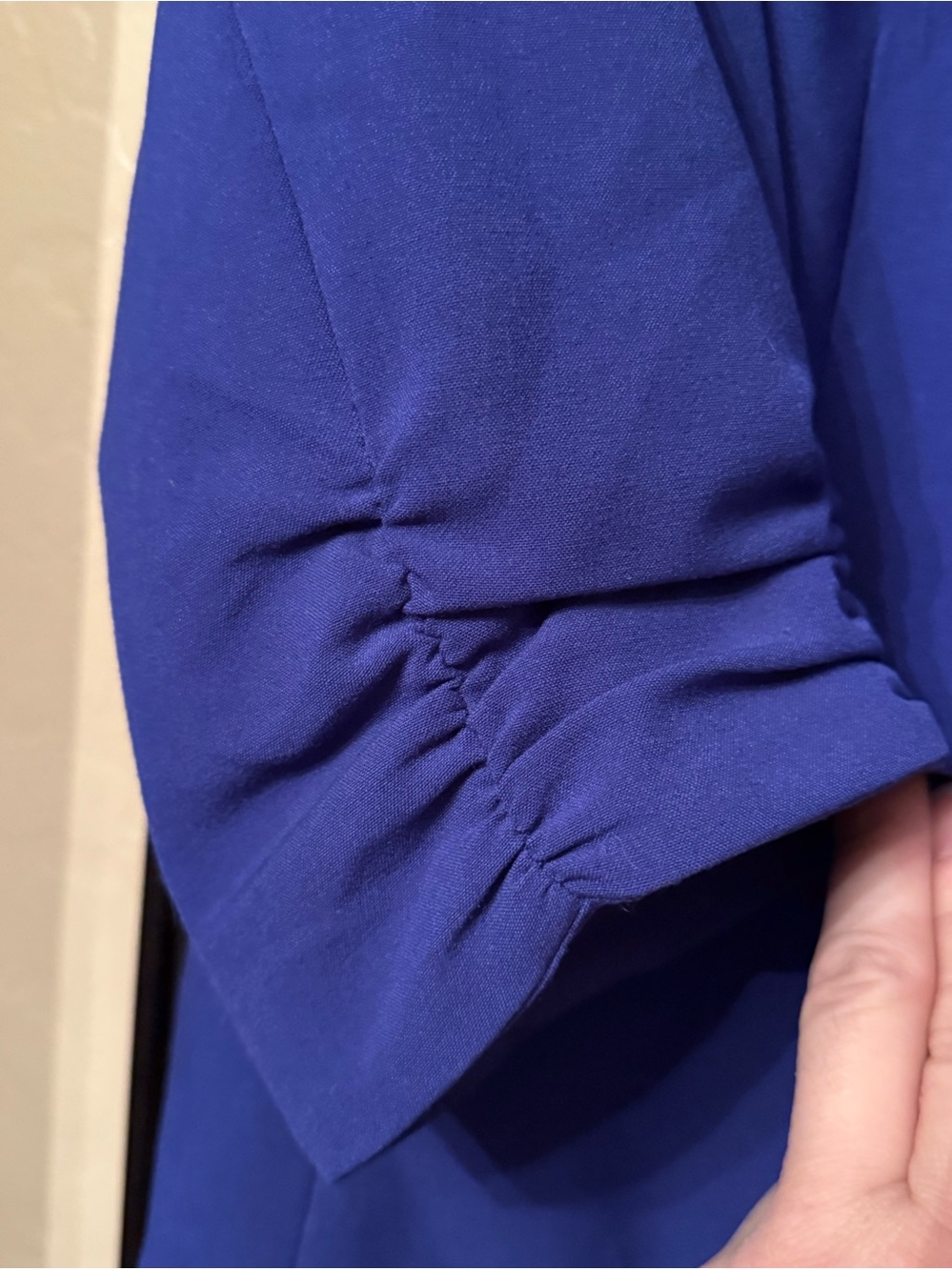 Worthington Royal Blue Ruched Sleeve Blazer XL - Picture 5 of 5